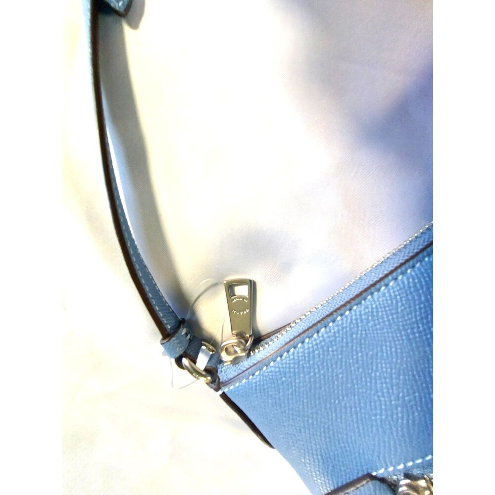 Coach Mini Rowan File Bag Blue Crossgrain Leather Crossbody CE871 NWOT - Picture 6 of 9